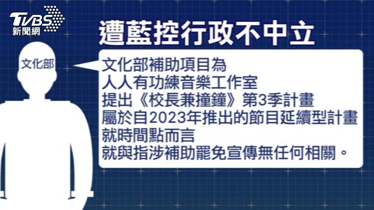 文化部表示，這項補助計畫從2023年就已經開始，和大罷免無關。（圖／TVBS）
