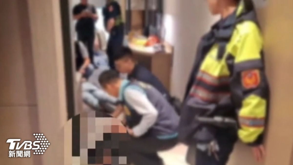 7惡煞開槍完 開車逃五公里躲旅館遭逮。(圖/TVBS)