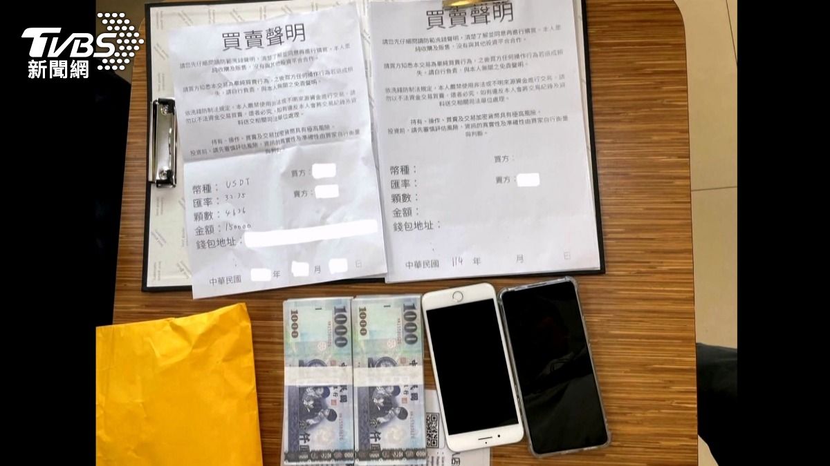 查扣現金新台幣20萬元及相關證物。(圖／TVBS)