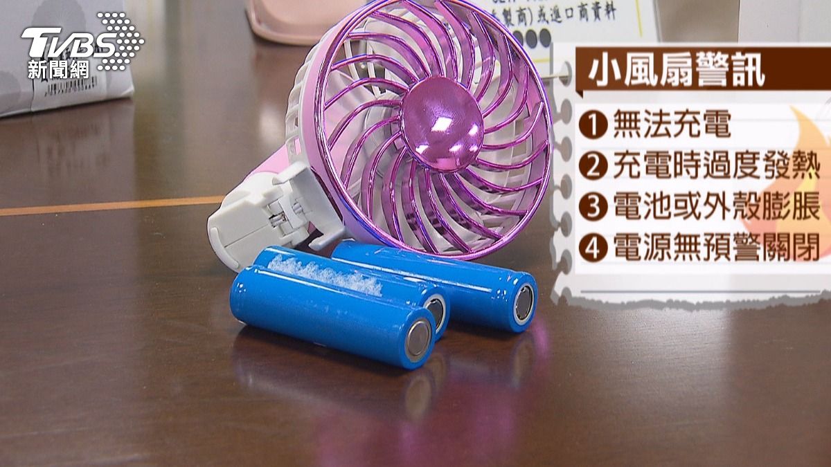 小電扇恐自燃爆炸!專家揭「這行為」最危險。(圖/TVBS)