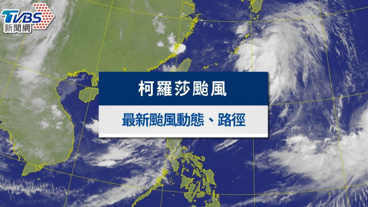 颱風動態》「竹節草」減弱剩柯羅莎颱風!最新颱風路徑、影響範圍一覽