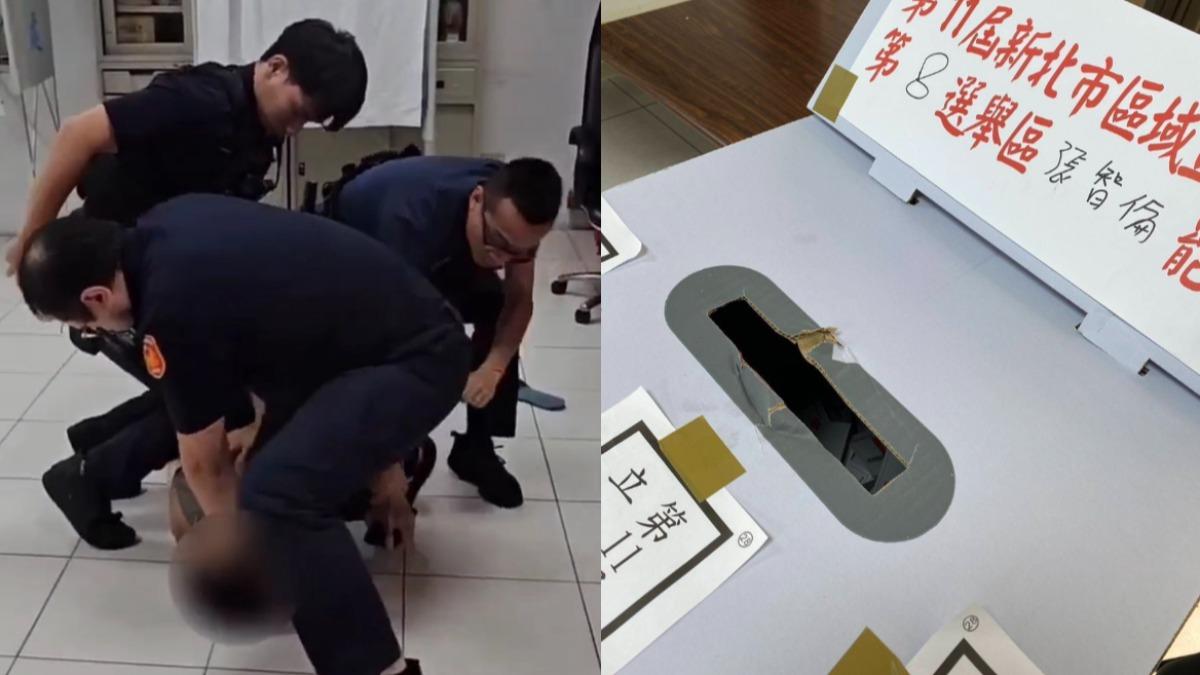 中和脫序男藏罷免選票還「頭塞票匭」 見警飆罵三字經遭法辦