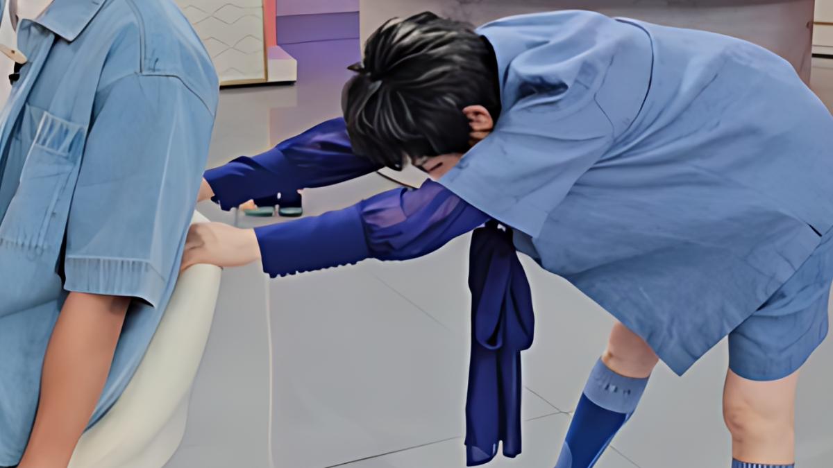 Step1：找個穩固支撐物。（圖／翻攝自IG@womanqueen42）