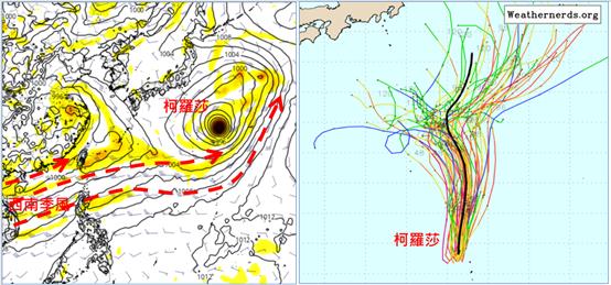 受西南季風影響，台灣天氣不穩定。（圖／翻攝自洩天機教室）