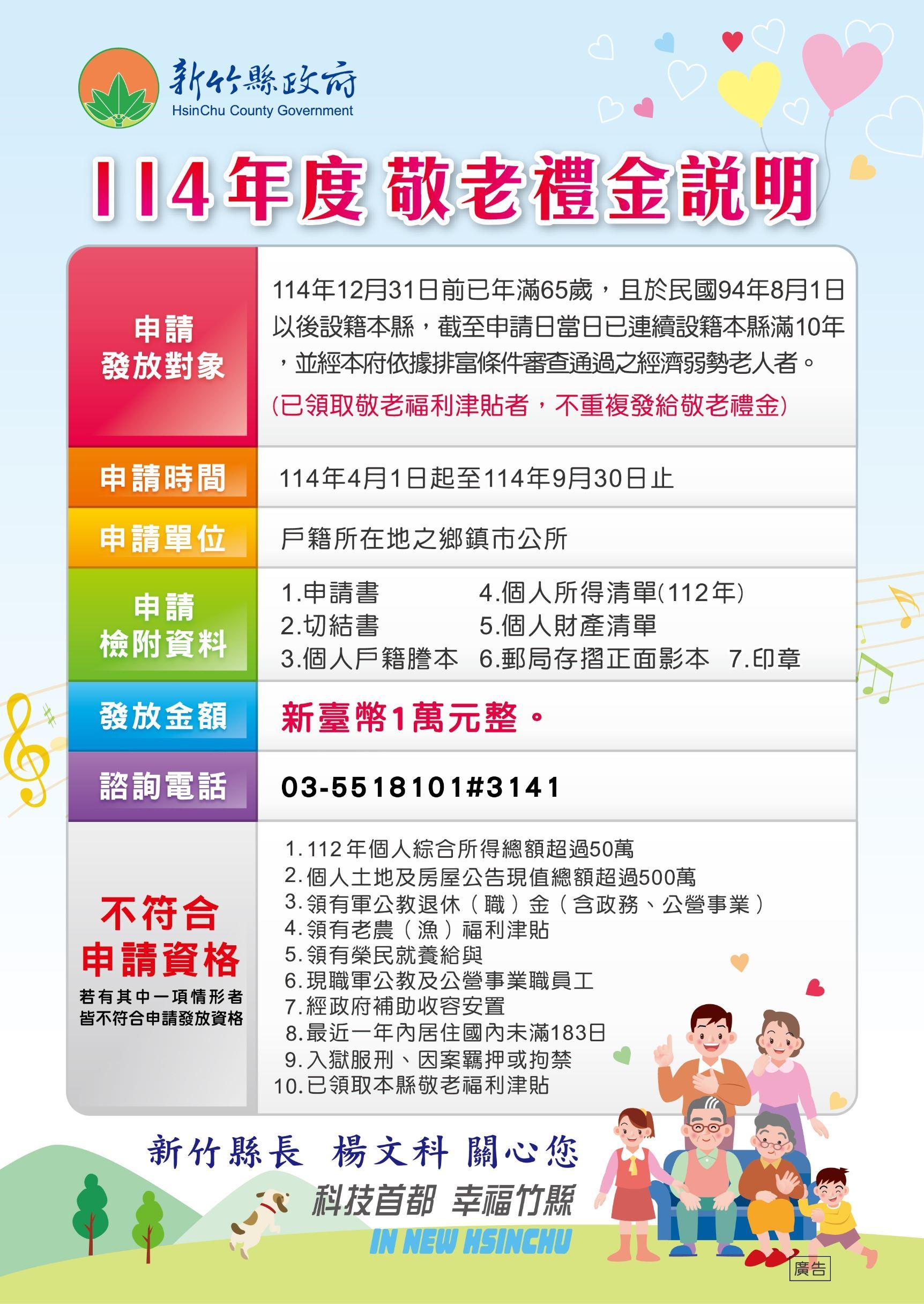 新竹縣敬老禮金-新竹縣敬老禮金1萬元-重陽節敬老禮金-敬老禮金-重陽敬老金