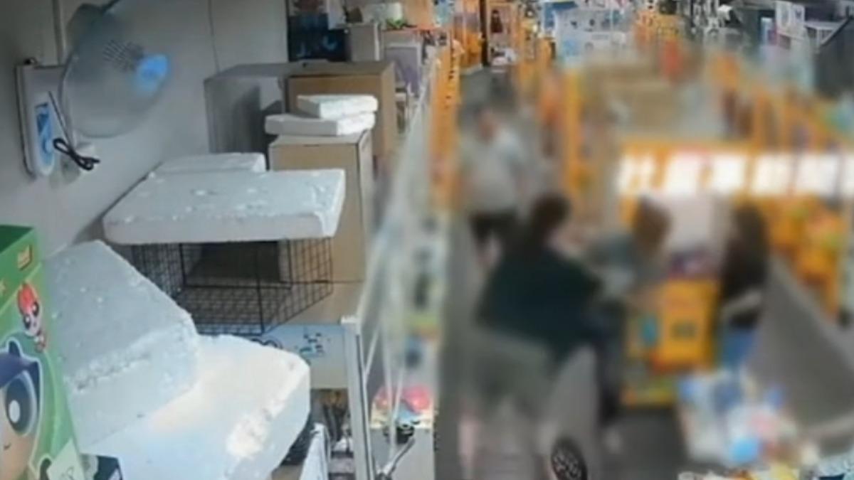 前男友掌摑，現任火大護花，娃娃機店全武行。(圖／翻攝　社會事新聞影音)