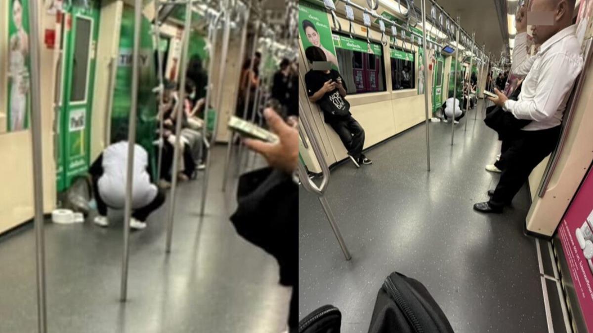 曼谷捷運乘客炸屎臭爆!白衣阿姨衛生紙一手抓起救全車 網讚英雄