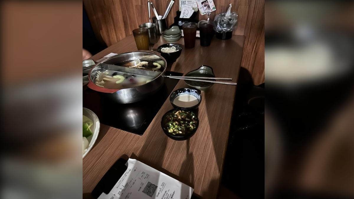 午餐尖峰時刻，民眾被迫摸黑用餐。（圖／翻攝匿名3公社）