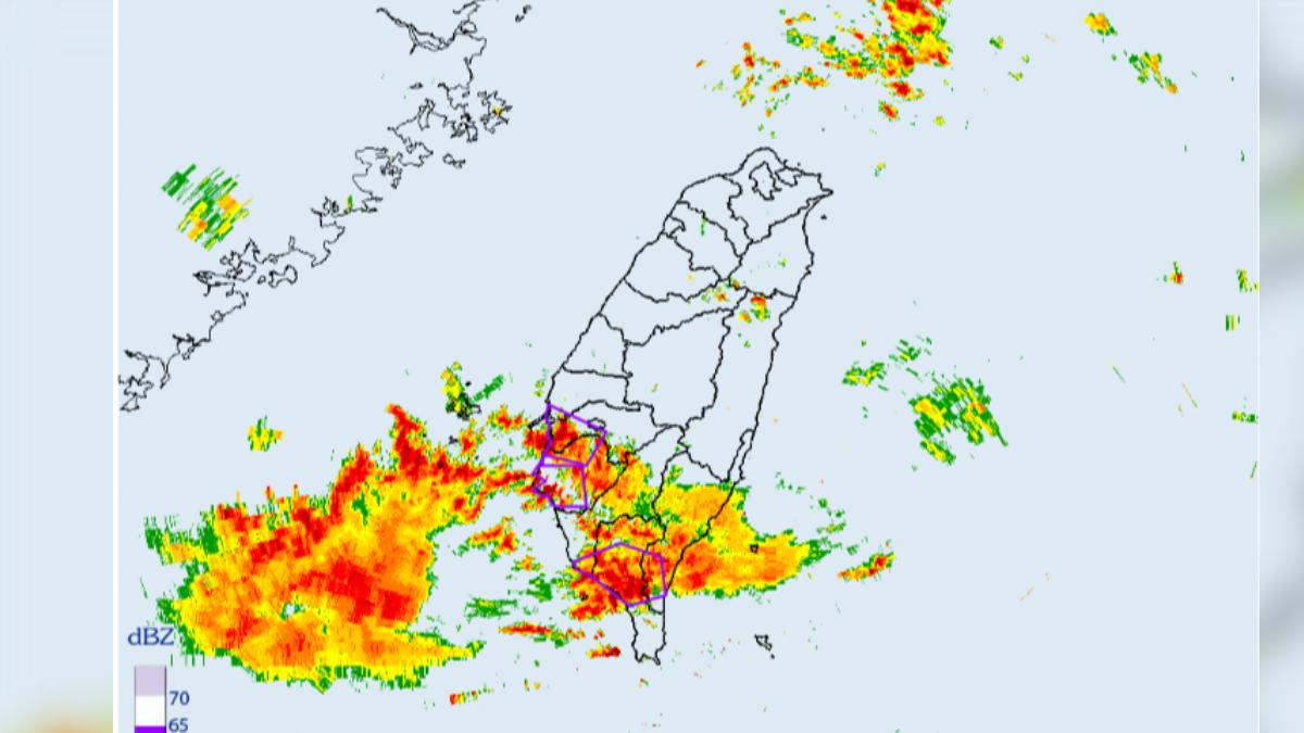 7縣市大雷雨即時預警。（圖／中央氣象署）