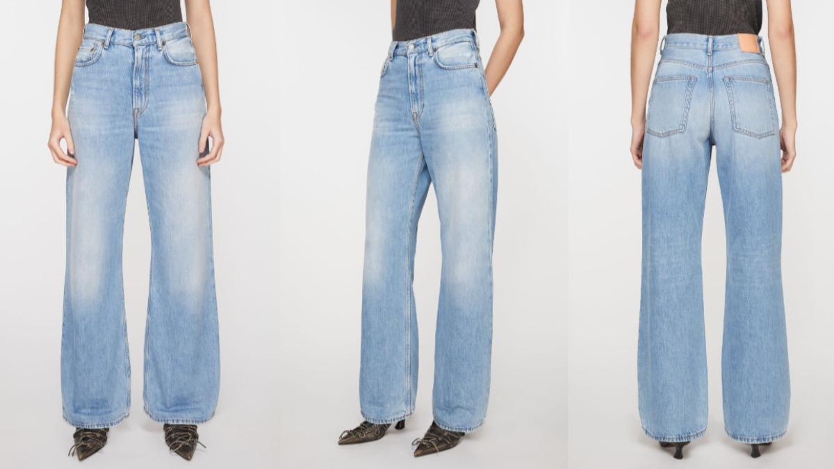 Acne Studios 2022寬鬆牛仔褲。(圖/Acne Studios官網)