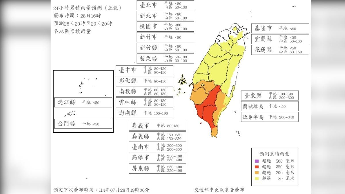 天氣/豪雨狂炸!6地區明達停班停課標準 最新預測出爐