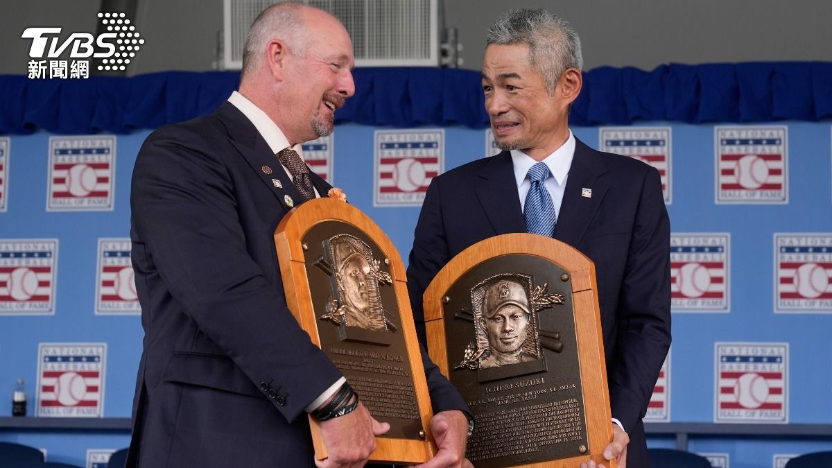 日本球星鈴木一朗正式入主美國棒球名人堂，成為史上第一位獲此榮耀的日本選手。（圖／達志影像美聯社）