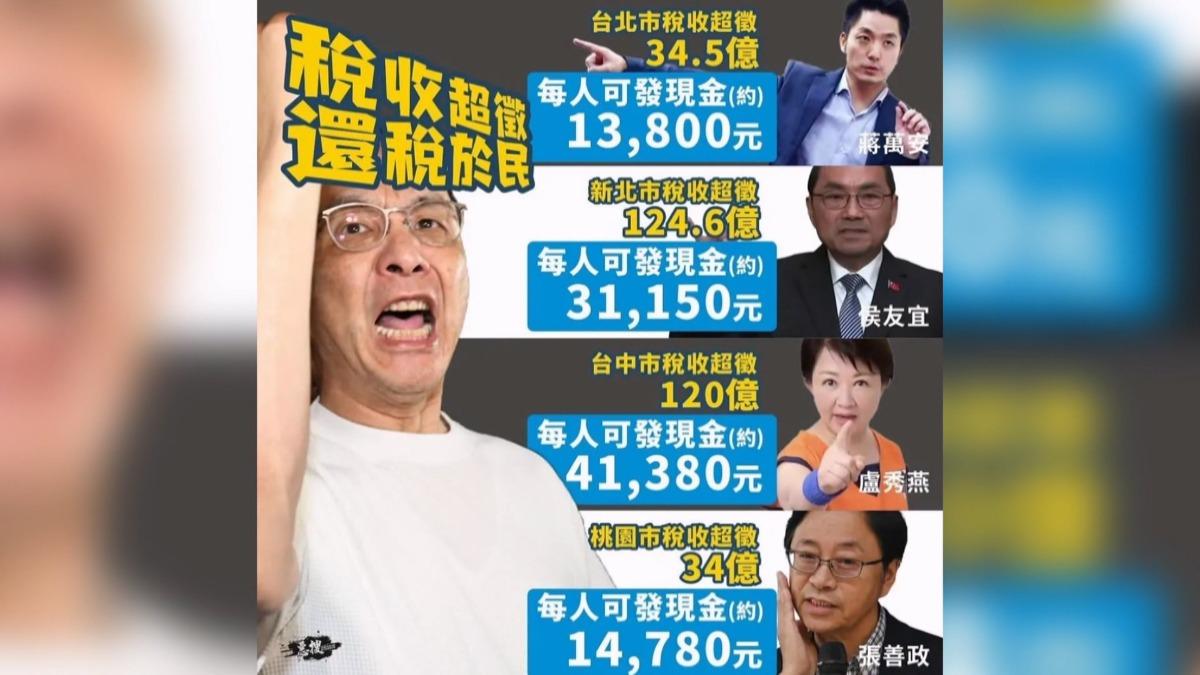 假訊息「普發4萬」炸鍋，藍營縣市遭殃報警。(圖／網路翻攝)