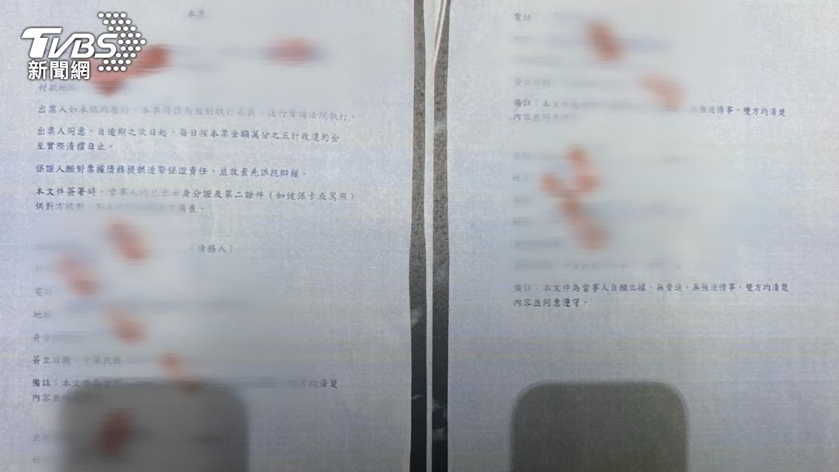 被害人遭控制行動毆打逼簽本票。（圖／TVBS）