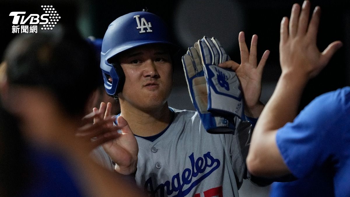 大谷翔平連9場敲安破百得分 超越松井秀喜單季紀錄
