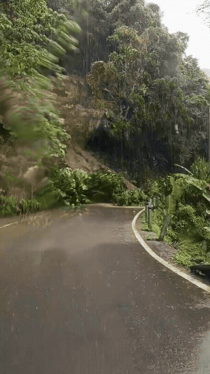 事發當下也有民眾行經此地,全家人嚇得連忙倒車避禍。(圖/TVBS)