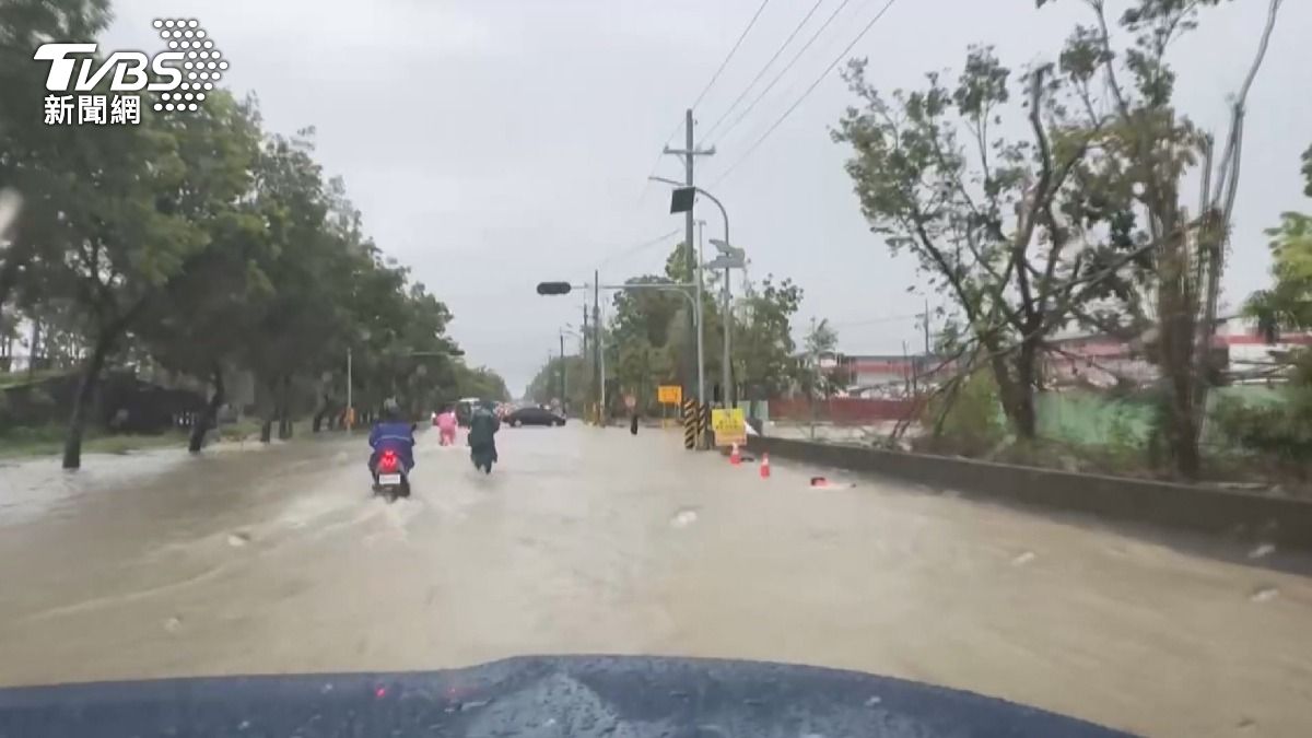 台積電廠淹了?翁章梁:僅工地積水 防洪無虞。(圖/TVBS)