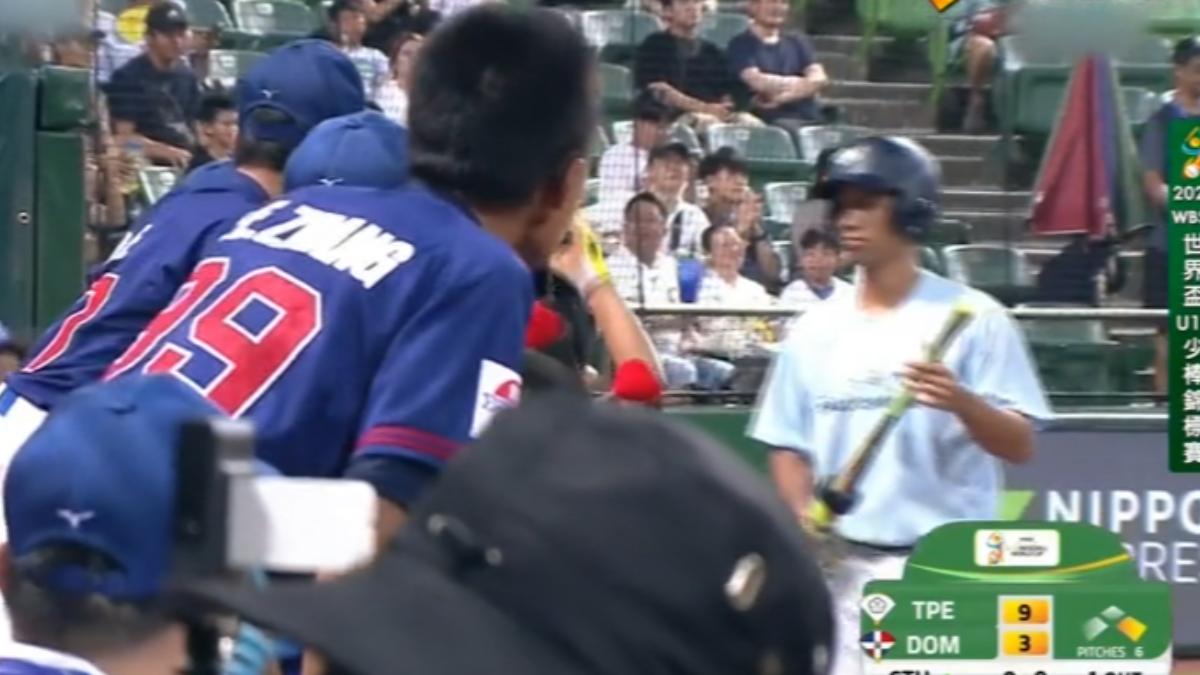 U12複賽台灣擊退多明尼加。（圖／緯來體育台）