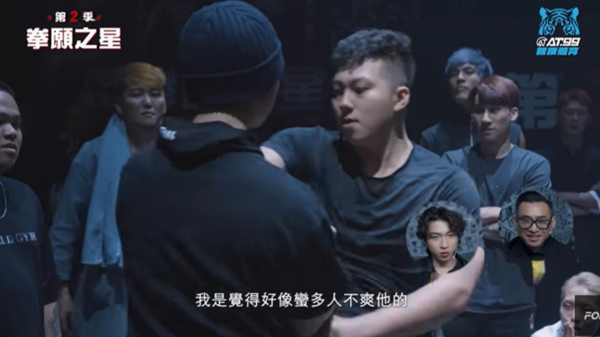 有選手出手教訓孫安佐。(圖/翻攝自拳願明星格鬥賽 YT頻道)