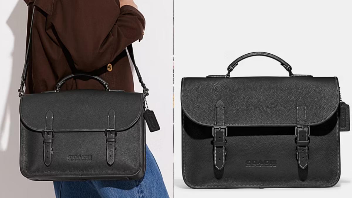  Coach Carriage 公事包是一款結合復古氣質與現代實用的經典包型。（圖／Coach）