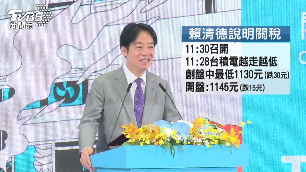 關稅20%台股殺!一度挫374點,終場收跌108點。(圖/TVBS)