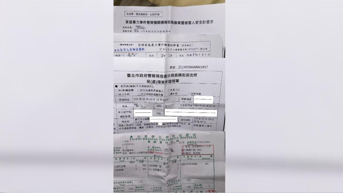 谷女曾被劉男暴力毆打。（圖／翻攝自Threads）
