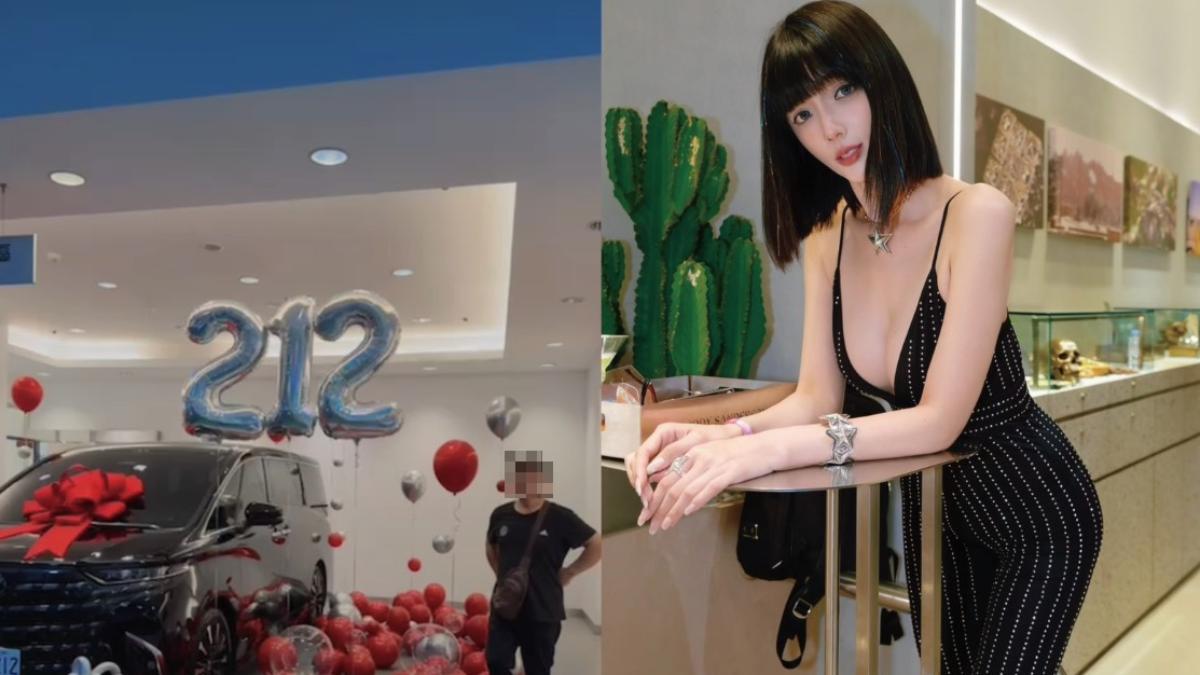 翁子涵收到大禮感動到一時說不出話。(圖/雄鷹娛樂提供)