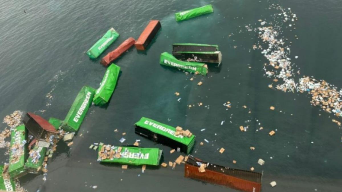 長榮海運貨櫃掉海中!秘魯緊急關閉港口 航運大亂畫面曝