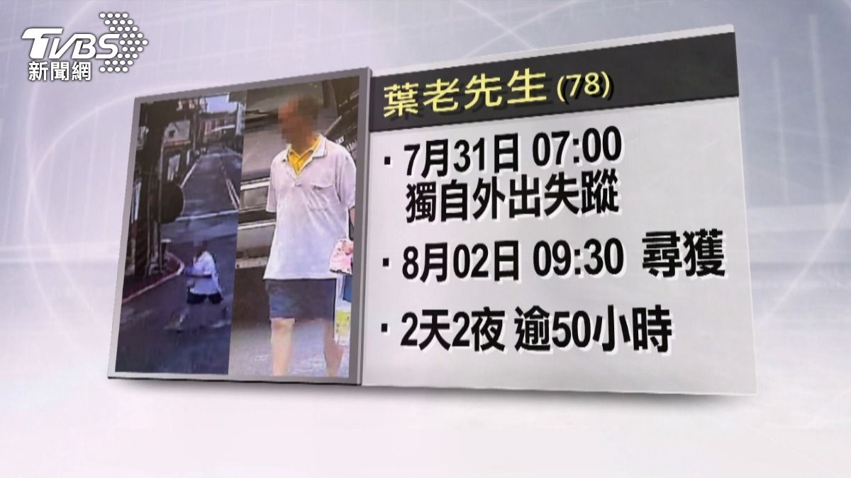 失智老翁迷途竹林　連日暴雨困50小時獲救。(圖／TVBS)
