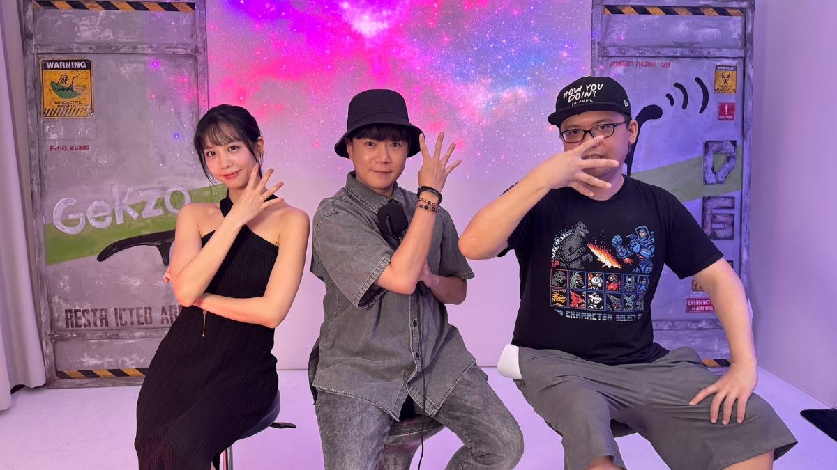 YT頻道《廢材觀測站》三名主持人荳荳(左起)、李岳、波坡。(圖/李岳提供)