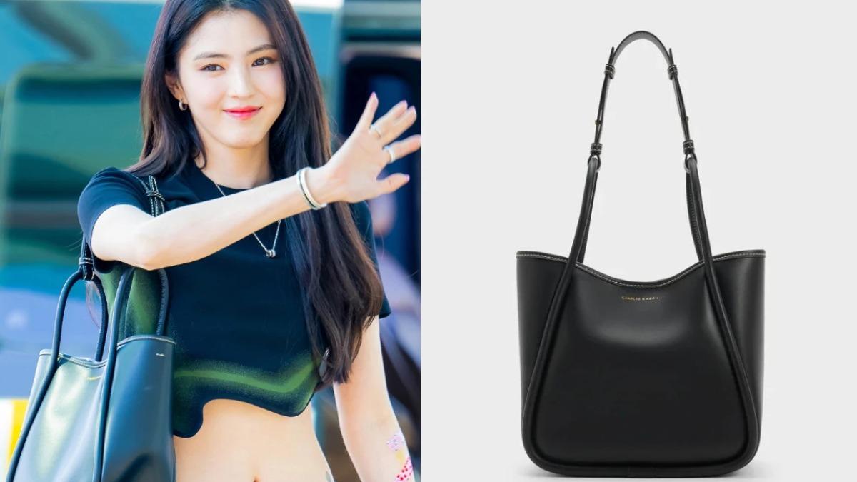 韓韶禧背Lyla 中型托特包。(圖/CHARLES & KEITH、IG@hansohee4ever)