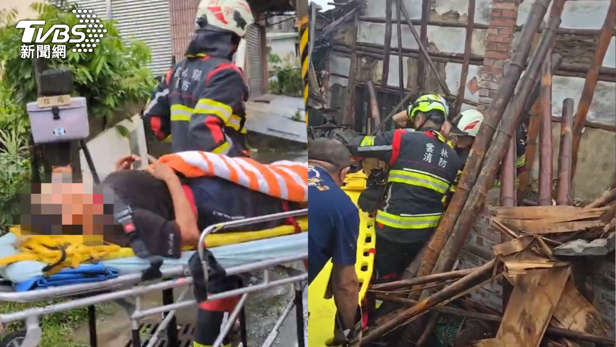 暴雨災情+1!「竹管厝」瞬間倒塌 雲林婦煮飯遭埋多處骨折