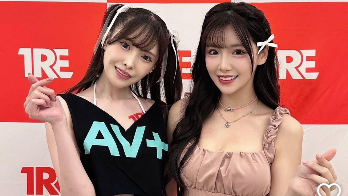 正港AV女優新有菜和啦啦隊女神菲菲合體。(圖/翻攝自菲菲IG)