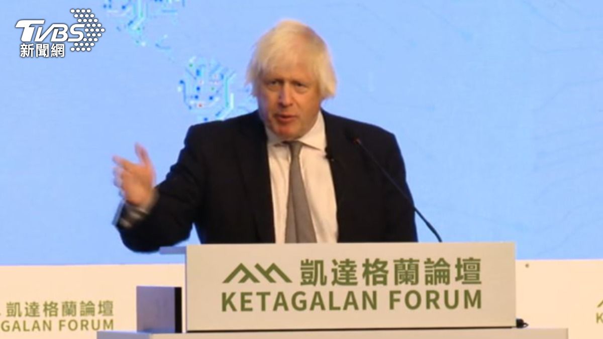 英國前首相強生。(圖/TVBS)