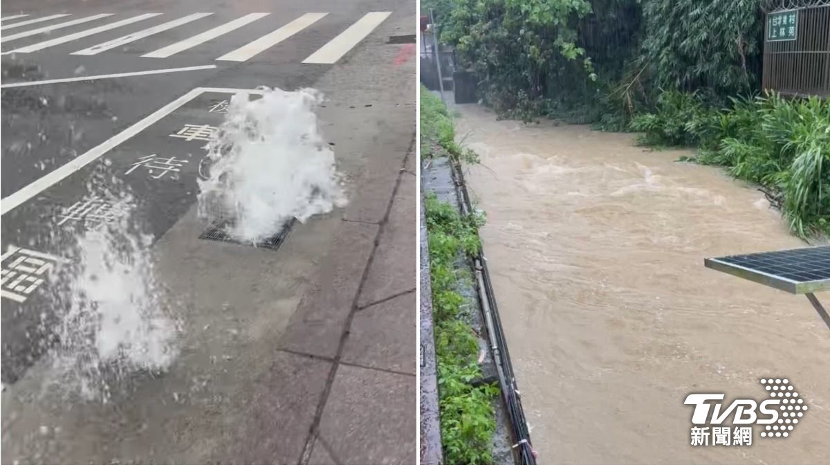 雨襲台北!信義區名列積淹水第一 許淑華:排水溝現「水舞秀」