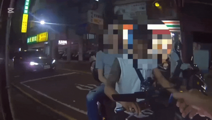 陳男扔掉「喪屍菸彈」遭警方當場抓包。（圖／TVBS）