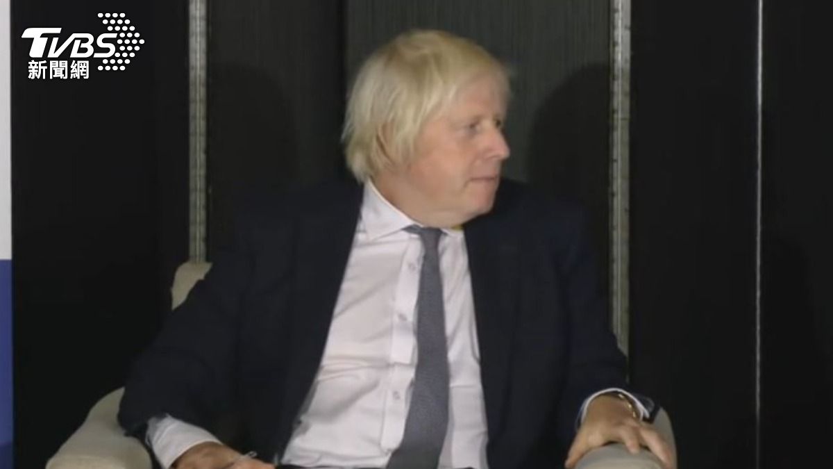 英國前首相強生。(圖/TVBS)