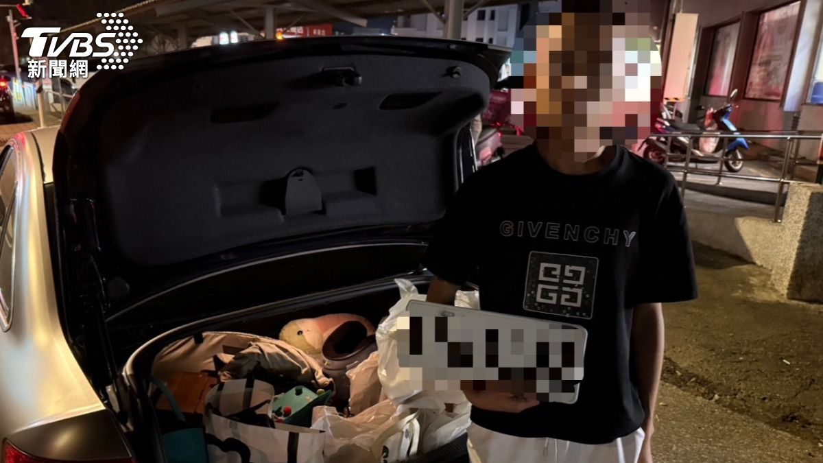 嫌犯特地逃到桃園更換假車牌，以此躲避追緝。（圖／TVBS）