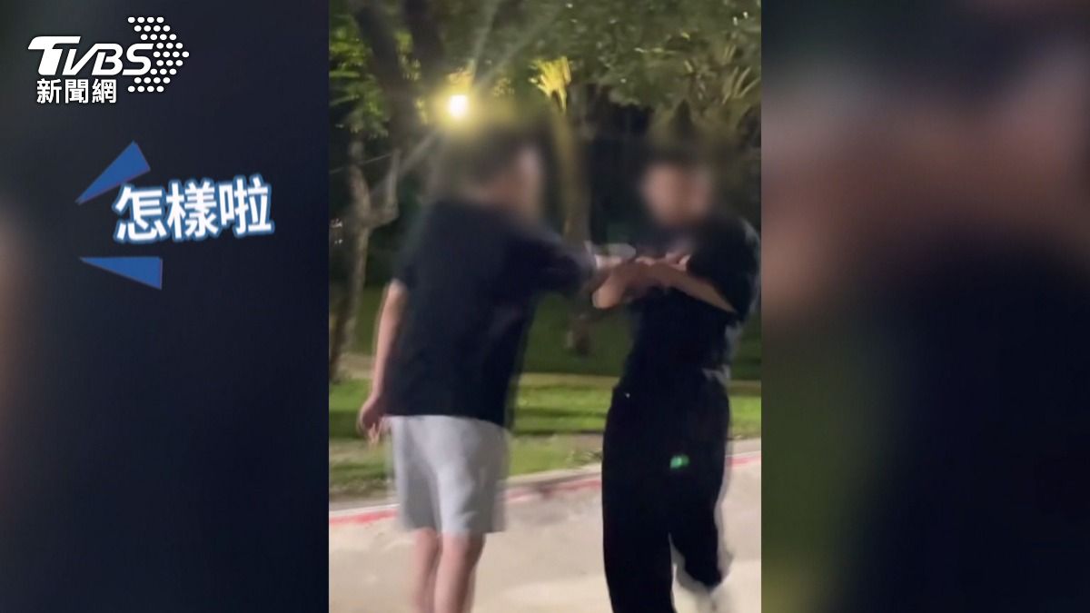 台中豐富公園滑板遭嫌太吵 住戶直奔場地飆罵爆衝突。(圖／TVBS)