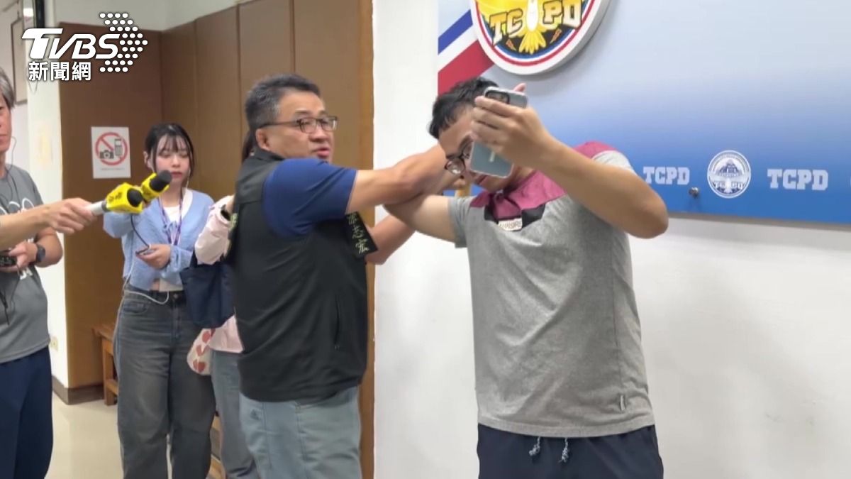 柔道高手擒拿挾持人質嫌犯!團體作戰危機解除。(圖/TVBS)