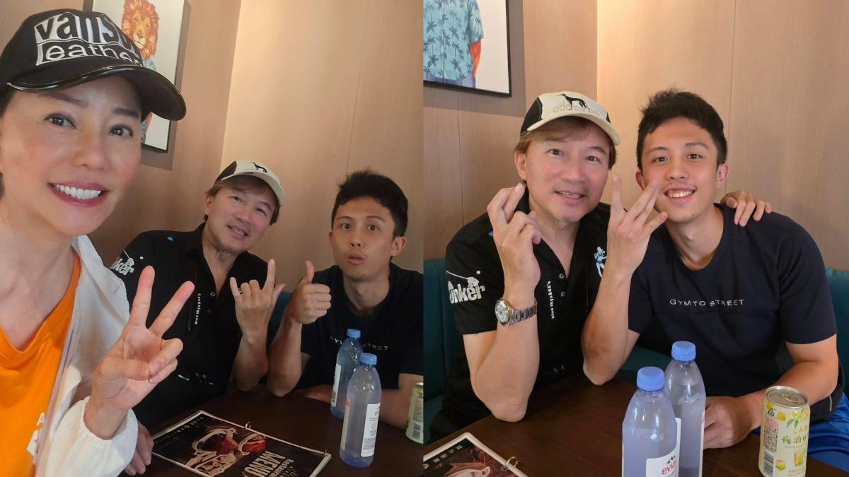 狄鶯透過社群平台發文慶祝父親節，曬出一家三口溫馨合照。（圖／翻攝自狄鶯臉書）