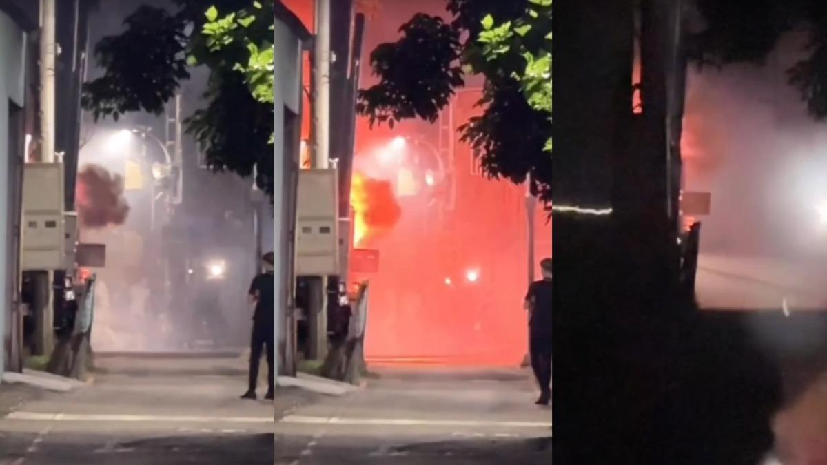 新莊街頭「電箱突起火」!傳爆炸巨響秒停電 恐怖7秒畫面曝