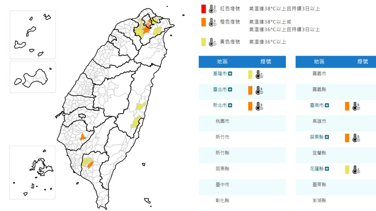 天氣/夯番薯熱爆!雙北飆36度 氣象署亮6縣市高溫特報
