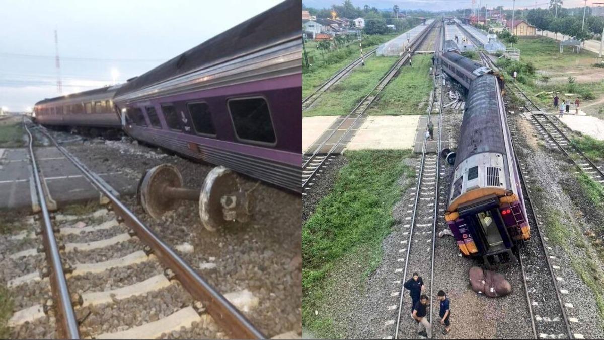 泰國列車爆「車廂脫軌」!至少9人受傷 包括兒童、僧侶