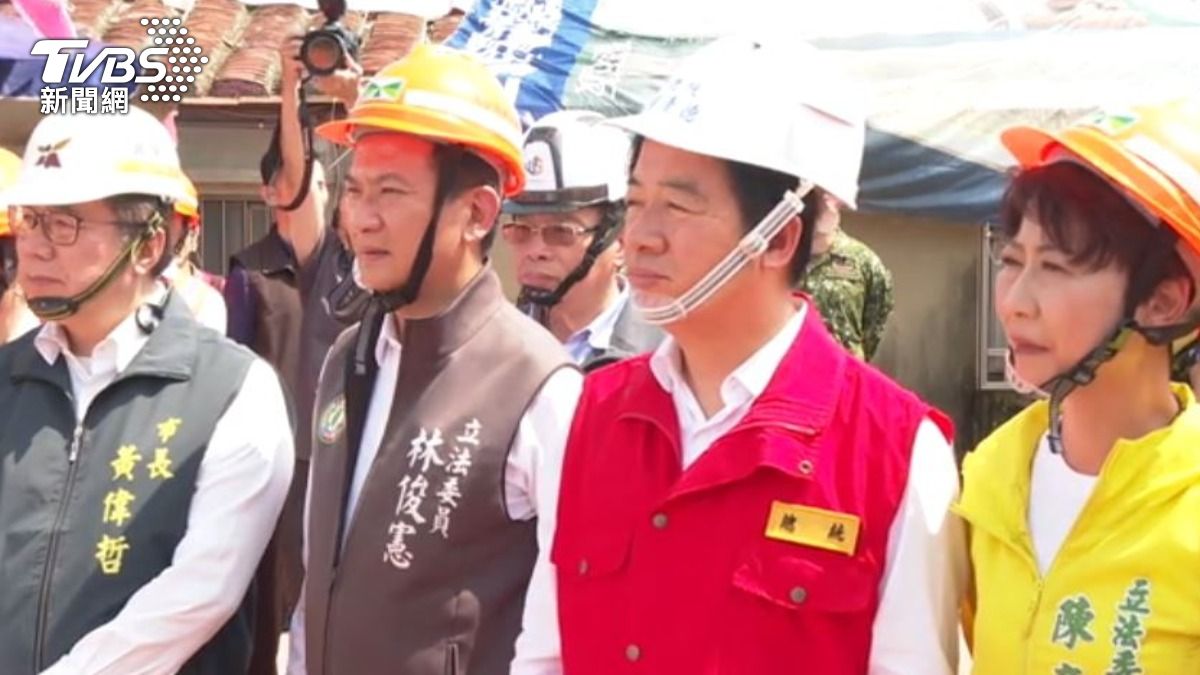 總統賴清德南下勘災。(圖/TVBS)