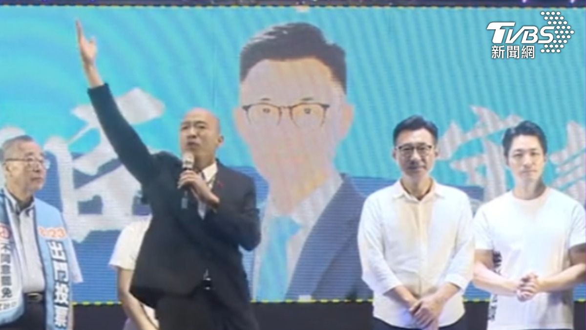 立法院長韓國瑜,為江啟臣站台。(圖/TVBS)