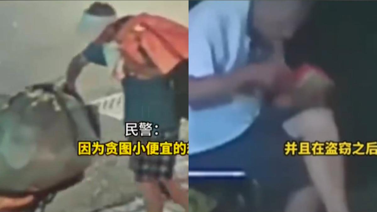 男子遭逮後認,已經將西瓜「全數吃光」。(圖/翻攝自「看看新聞Knews」微博)