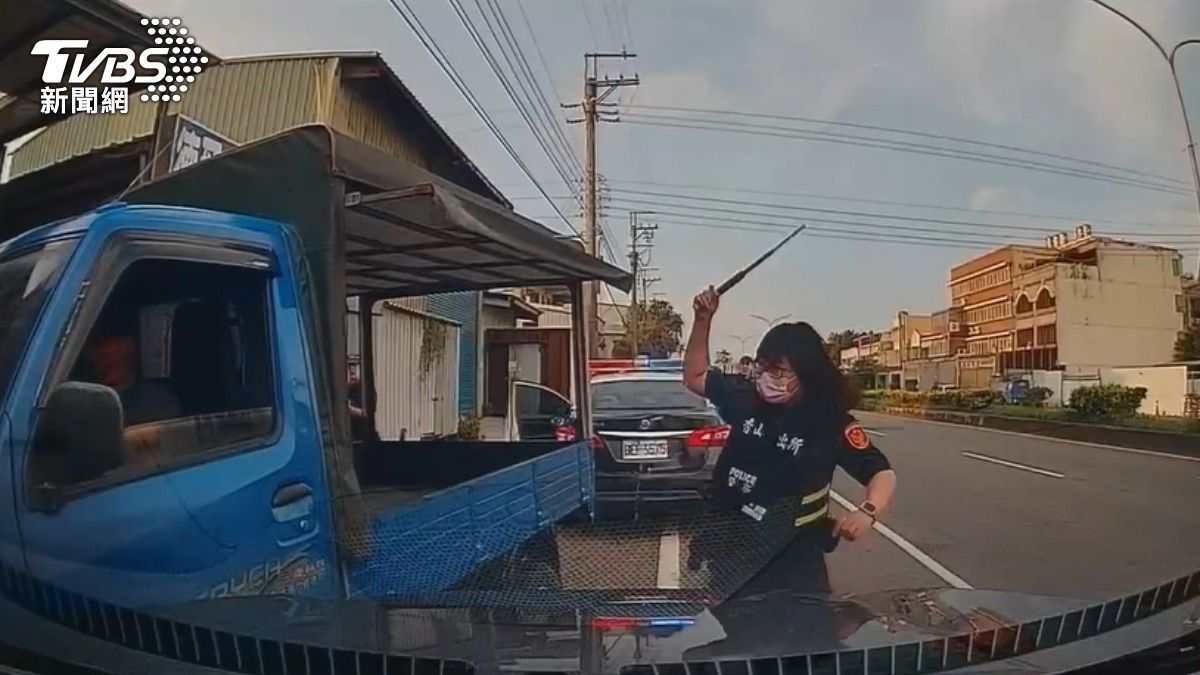 新竹修車糾紛2嫌持道具槍恐嚇 拒檢逃逸還衝撞警車