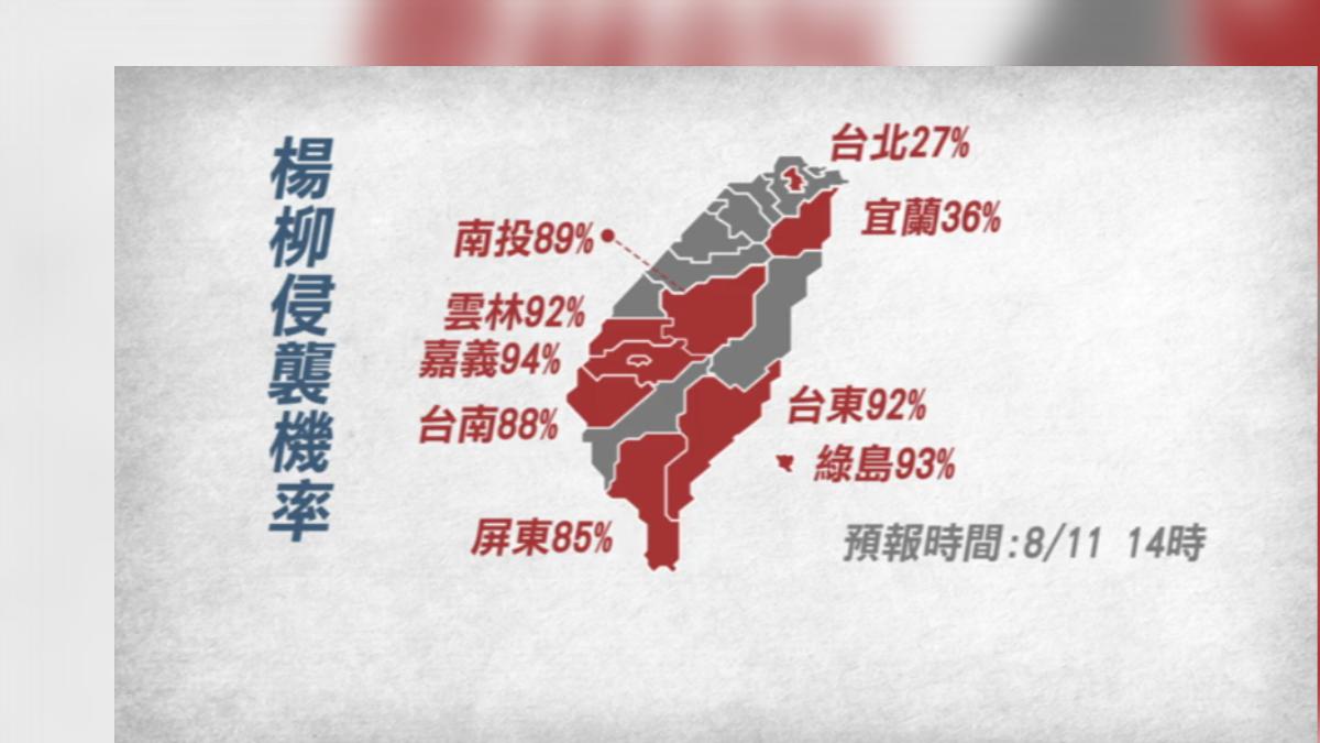 楊柳侵台機率不斷上升。(圖/TVBS)