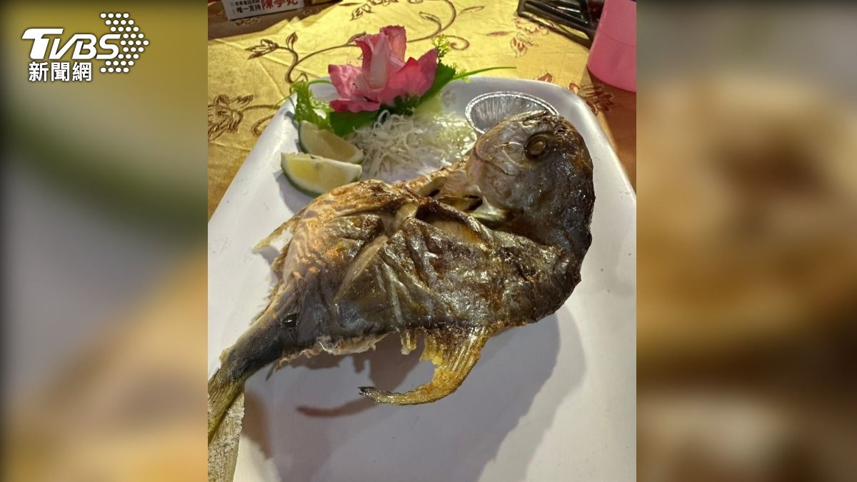 信眾對菜色讚不絕口，尤其第一道的烤魚特別令人印象深刻，甚至「離開一下子回來，剩下魚頭連魚尾都沒有看到」。（圖／TVBS）